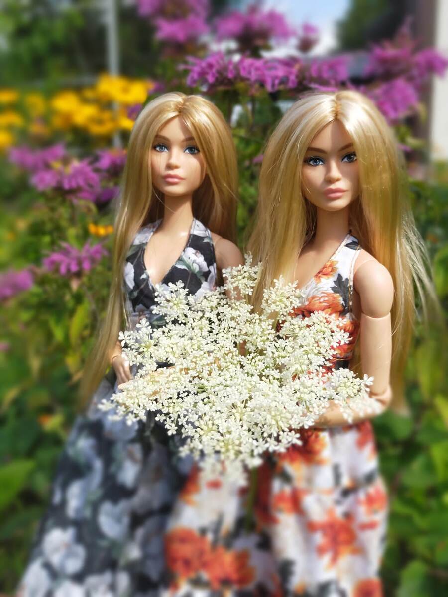 Barbie looks Collection 2023 Лина, слева направо: новенькая и далее купленная через маркетплей. Фото автора 