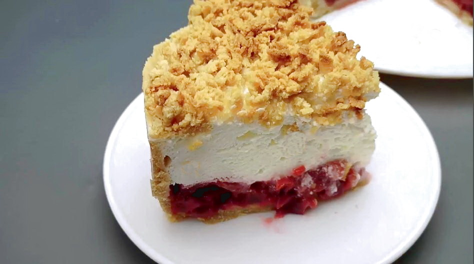 Чудесный воздушный и вкусный пирог с вишней!Вишневый пирог с кремом-суфле/Вкуснотища,лучше всякого торта!Рецепты из овсяной муки