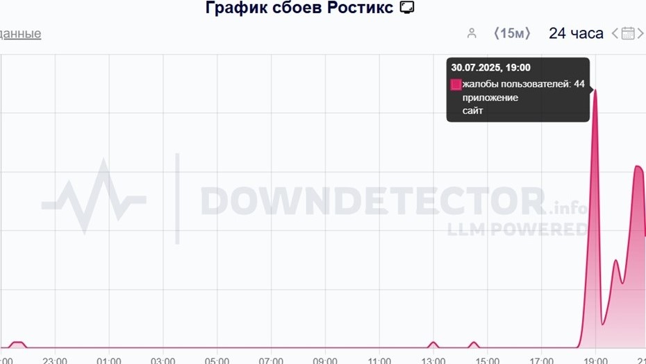    Автор фото: downdetector.su/rostics