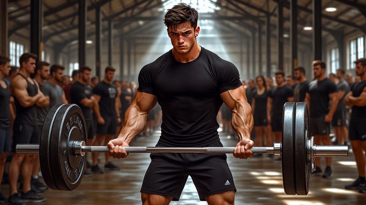 Примерно таким я представлял себя со стороны, когда появились первые пару килограмм мышц, но в действительно я по-прежнему был дрищом :)