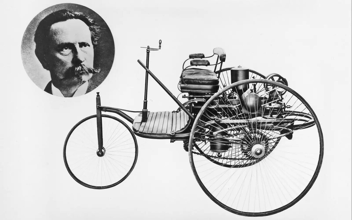 Да, да вот так выглядел первый автомобиль Карла Бенца...