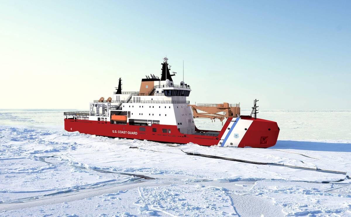 The Seaspan-Aker Multi-Purpose Icebreaker (MPI) – многоцелевой ледокол для Береговой службы США. Источник изображения: marinetechnologynews.com