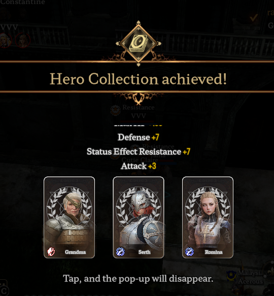 Завербовав всех трёх квестовых персонажей Юстиара получаем приятные бонусы.