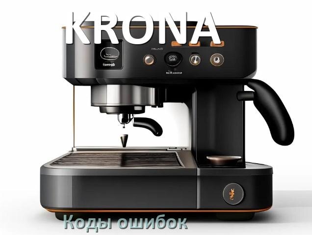
Ошибка кофемашины KRONA выдаёт код 8, 5, 2, E05, 1, 06, 14, 4