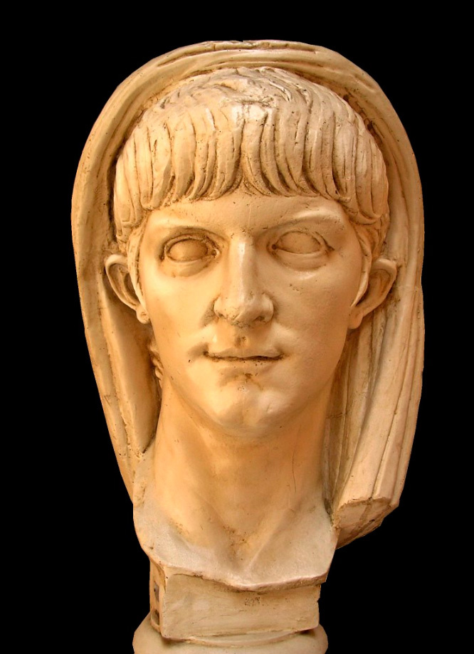 Портретная голова Нерона. Лунский мрамор, 55—68 гг. н. э. Высота 43 см. Рим, Римский национальный музей, Термы Диоклетиана
