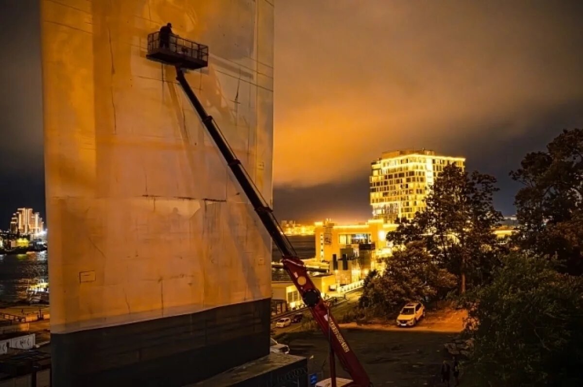    На Золотом мосту во Владивостоке начали создавать муралы в морском стиле