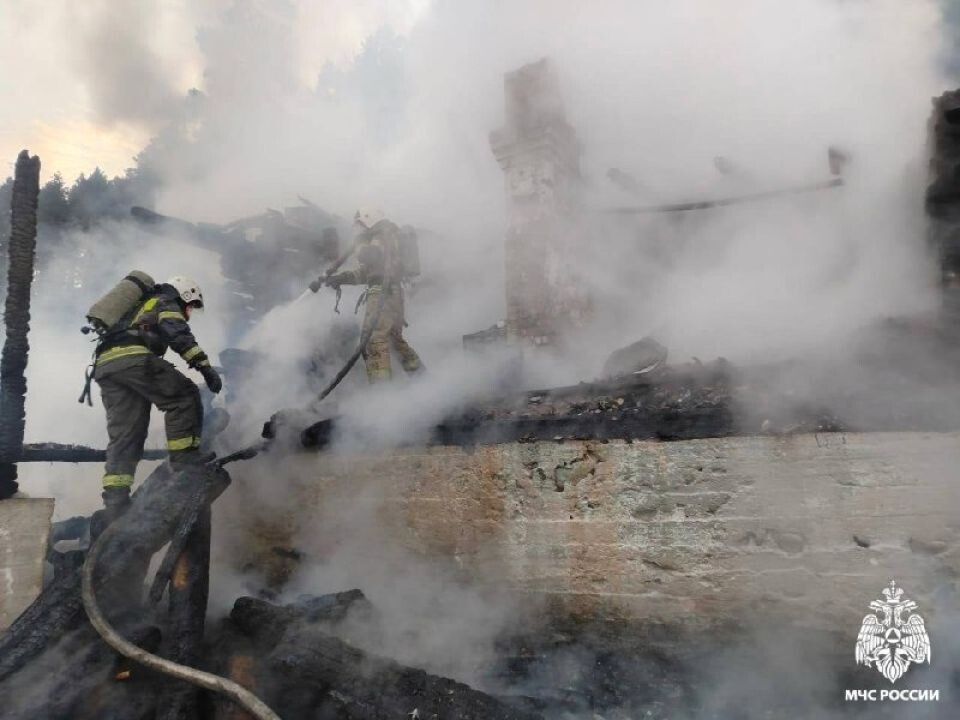    Смертельный пожар в селе Кебезень. Источник: ГУ МЧС России по Республике Алтай