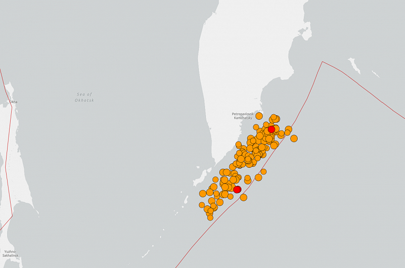 скрин с сайта earthquake.usgs.gov