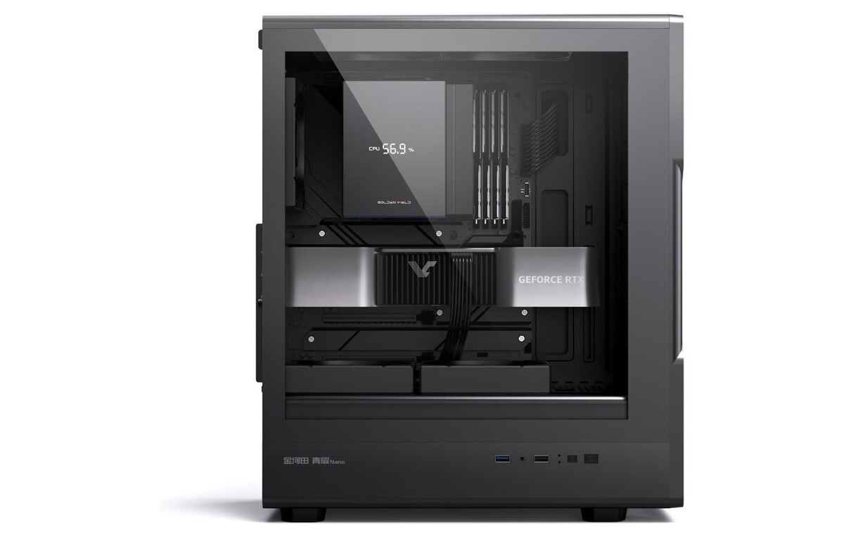    В Китае представили недорогой корпус для ПК с дизайном под видеокарту GeForce