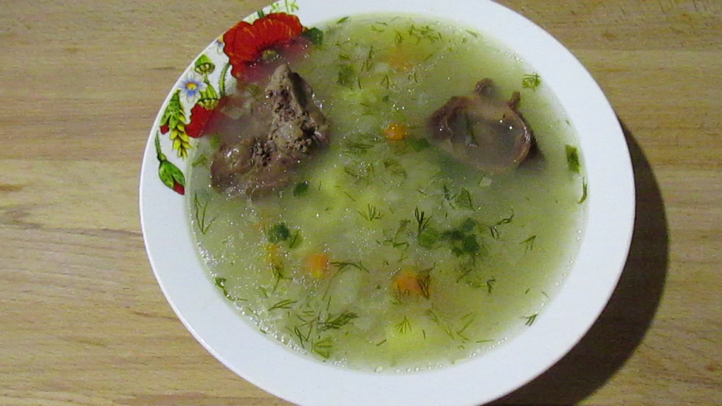 Суп с потрошками.