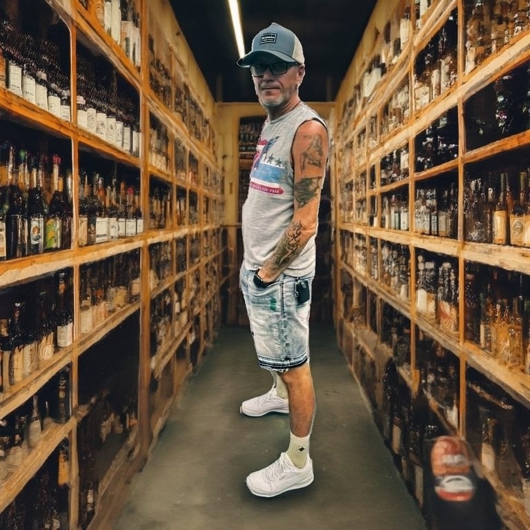 На фото Аркадий Пробник, фото снял художник Аккордеонист Олег Закусник.  