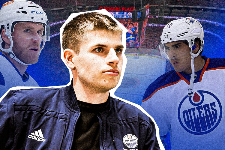    Евгений Леонтьев — сотрудник «Эдмонтон Ойлерз».   
Фото: ak-bars.ru, Wikimedia Commons, Amber Bracken, globallookpress.com / графика: Владимир Чирков, «БИЗНЕС Online»