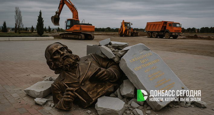 В бывшем г. Степанакерте Нагорно-Карабахской республики азербайджанцы уничтожили памятник русскому художнику Ивану Айвазовскому.