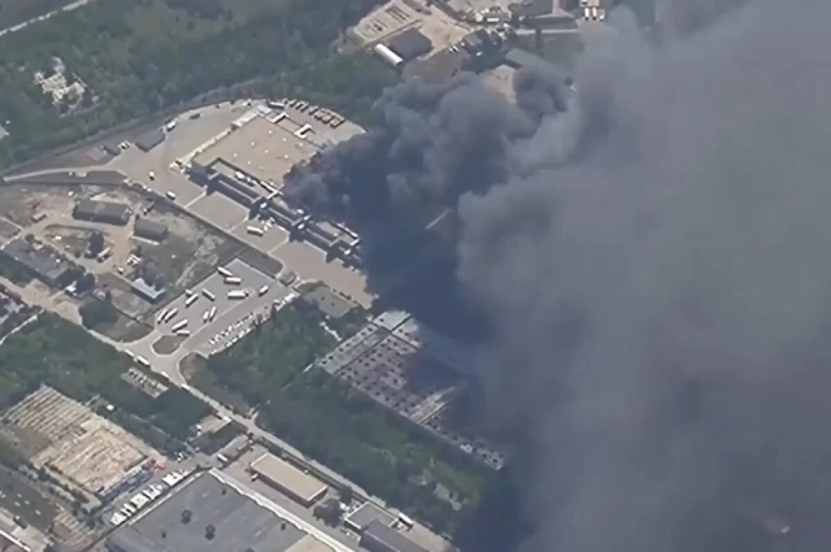    Удар по ангару под Харьковом, где собирали БПЛА для ВСУ, сняли с воздуха