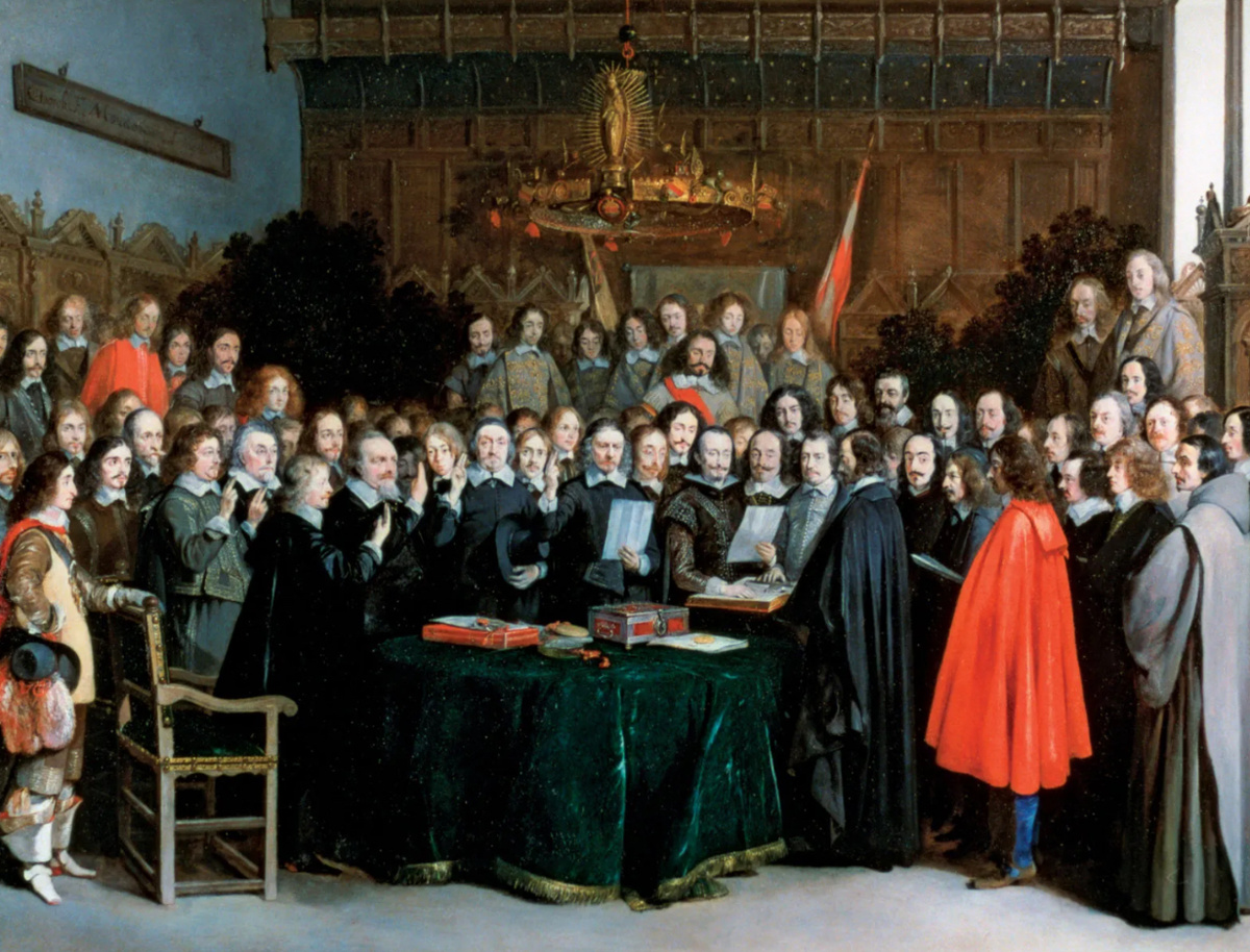 «Принятие присяги на ратификацию Мюнстерского договора», масло, Герард Терборх, 1648 г.