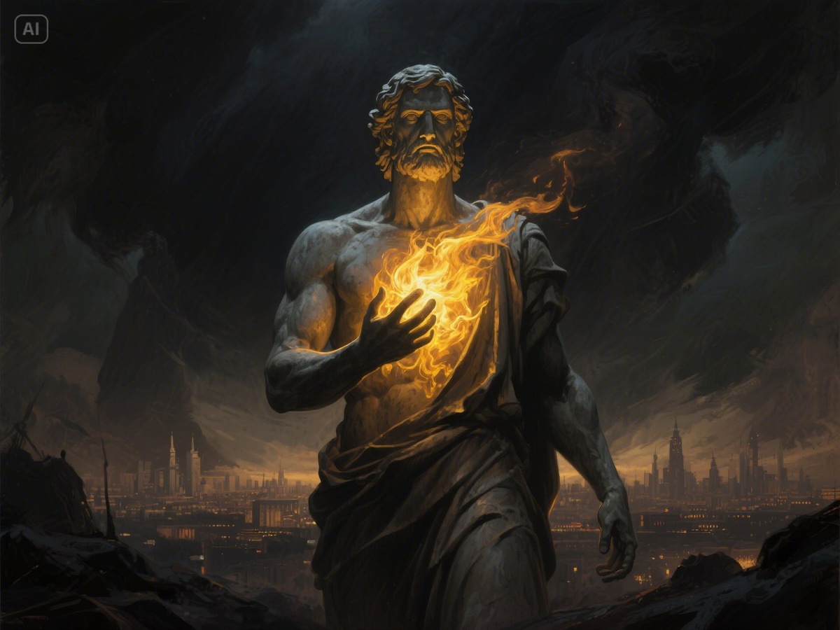 Прометей — титан, похитивший огонь у богов и подаривший его людям