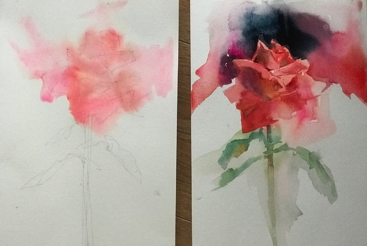 Из моей «коллекции попыток». Акварель. Бумага хлопок 300гр ( производитель разный)