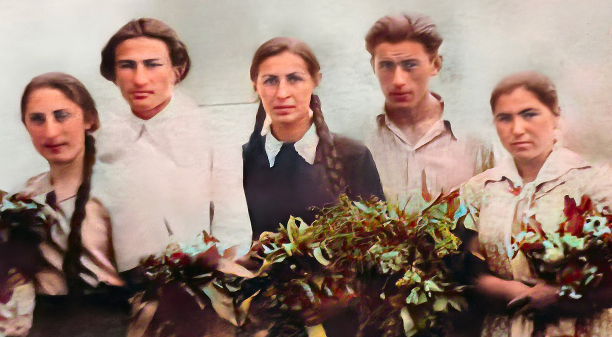 Фото Дауровых из одного класса. Хабез, 1958 г.