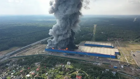 Пожар на складе Ozon в Подмосковье 3 августа 2022