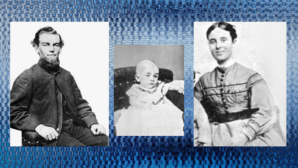 Капитан корабля Бенджамин Бриггс, его жена Сара и их ребенок