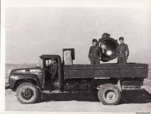 Экипаж прожекторной установки.
