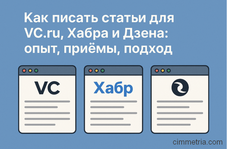 Как писать статьи для VC.ru, Хабра и Дзена: опыт, приёмы, подход