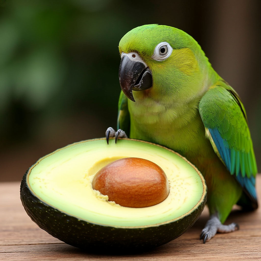 Нельзя кормить попугаев авокадо! Особенно опасны листья, кожура, косточка