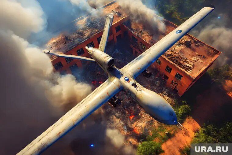 Украинские беспилотники атаковали промышленное предприятие в Пензенской области. Фото: Создано в Midjourney © URA.RU