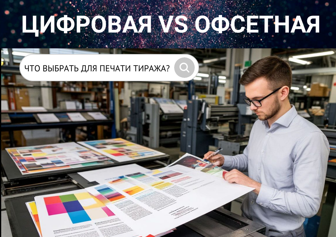 Цифровая или офсетная печать. Что выбрать? Давайье разбираться вместе.