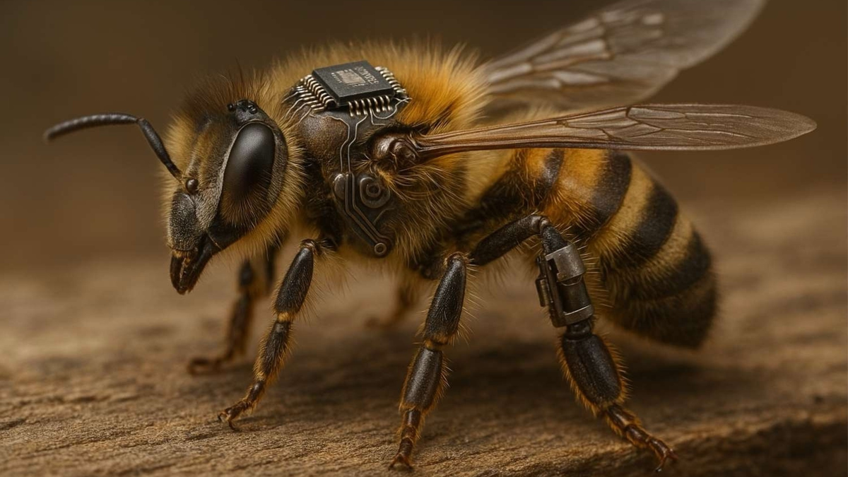Киборг-пчела в представлении ИИ. Источник: https://ts-news.ru/