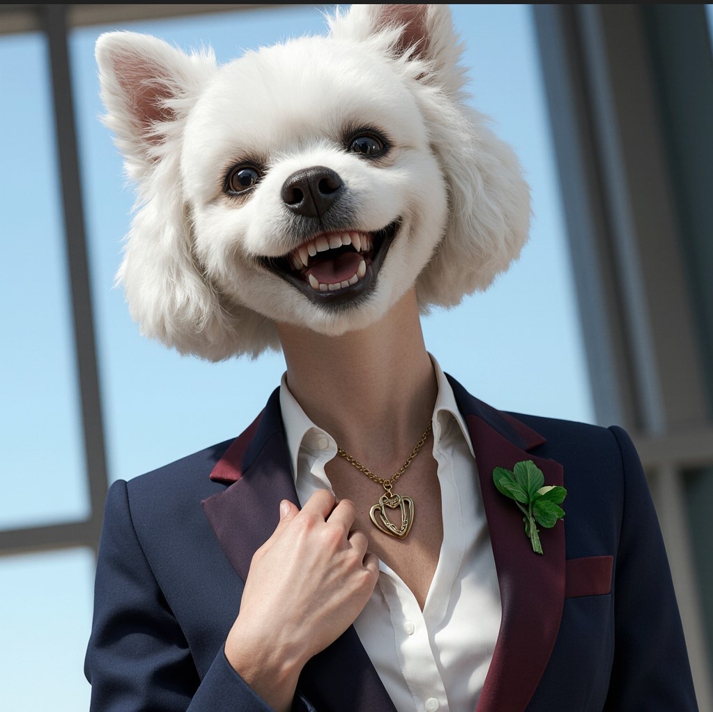 Антропоморфная собачка -1, сгенерировано автором