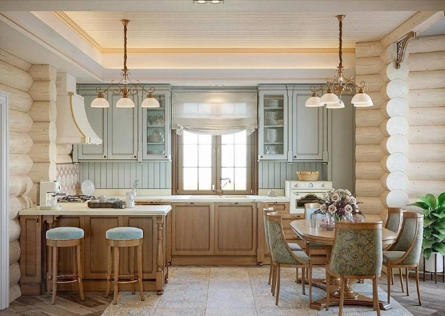 Классическая кухня: светлый вариант дизайна