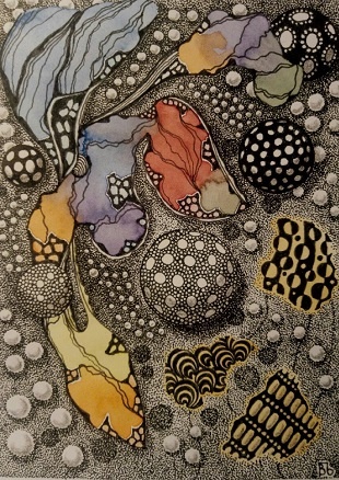 Использование точек в оформлении изображения. Работа автора