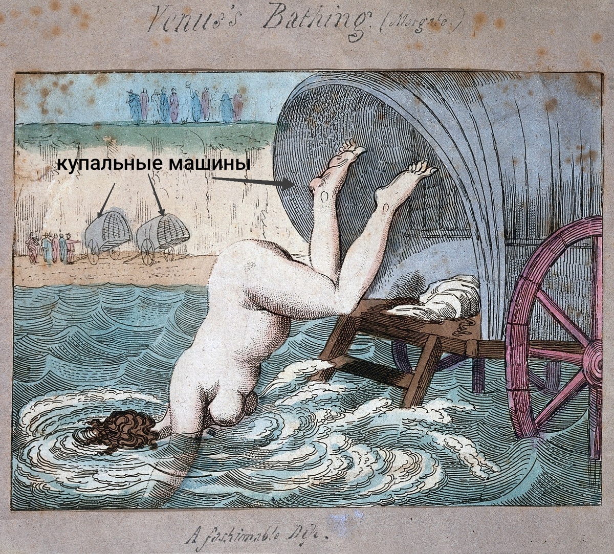 Томас Роулендсон. Купание Венеры. 1790. Wellcome Collection 