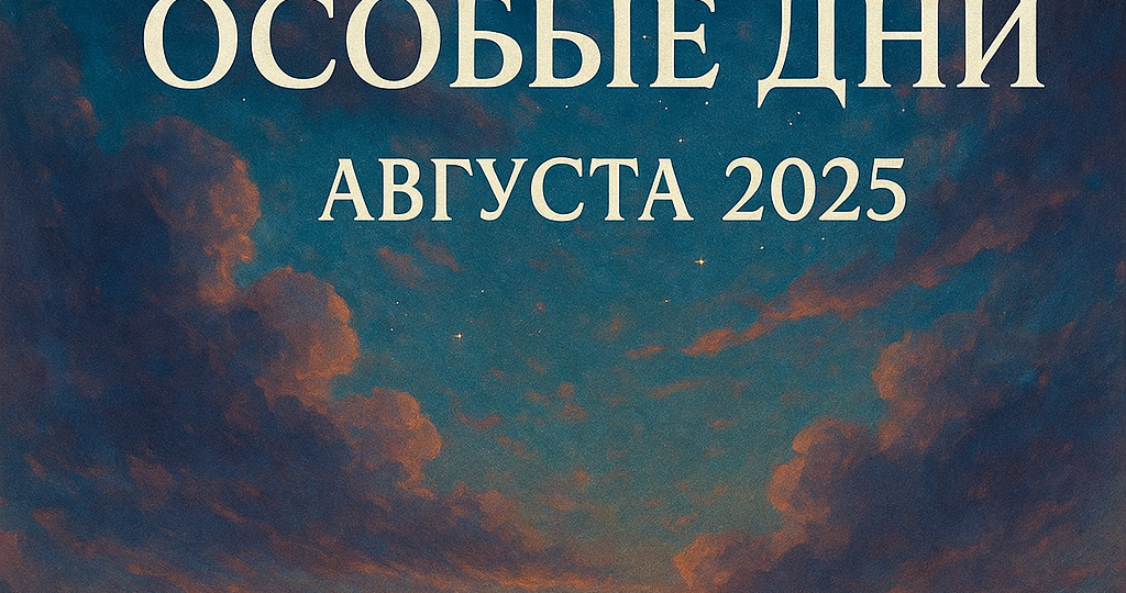 Август как зеркало судьбы. Какие дни лучше не упустить