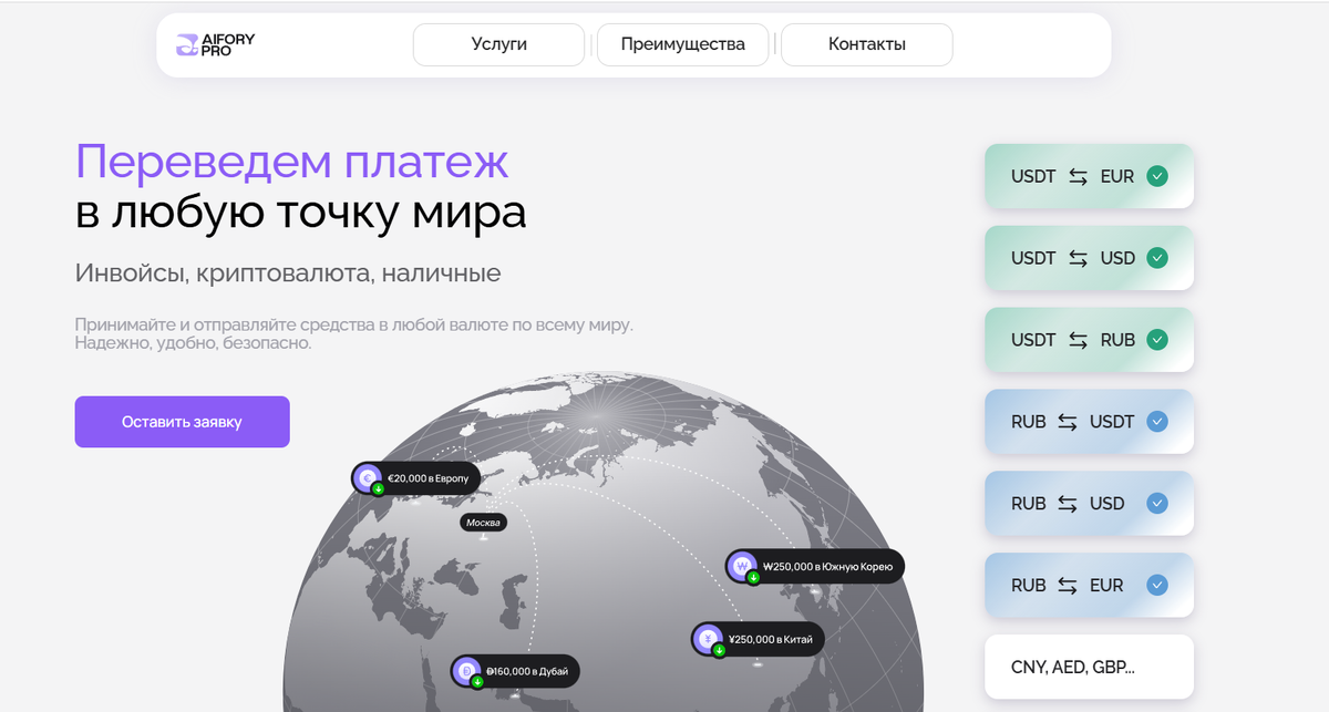 Как сделать SWIFT перевод через Aifory Pro