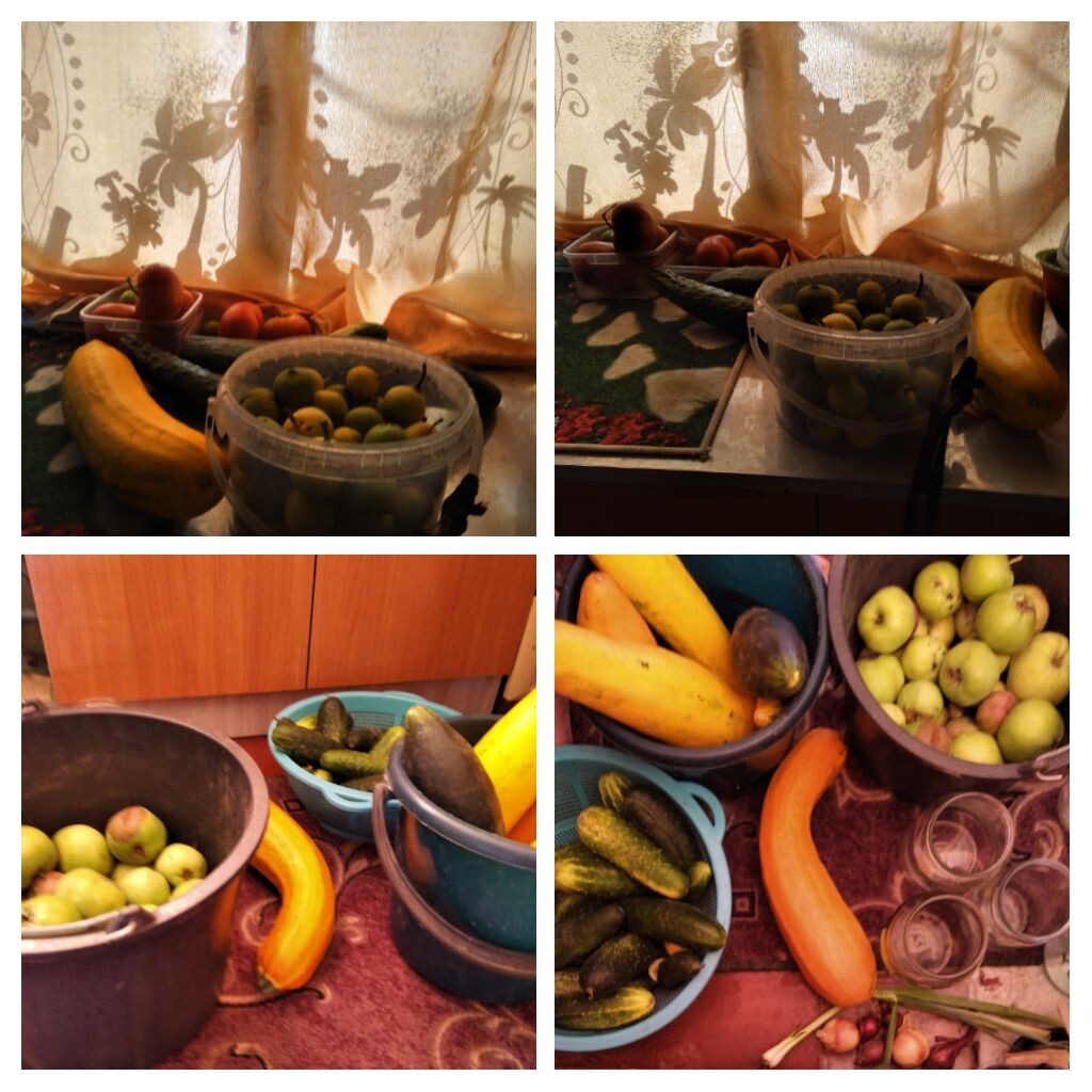 Все пошло в дело, на зиму запасы есть.