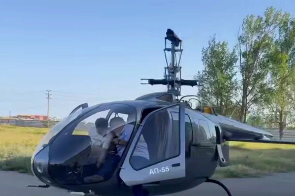    Первый лётный образец вертолёта АП-55 начали испытывать в Дагестане