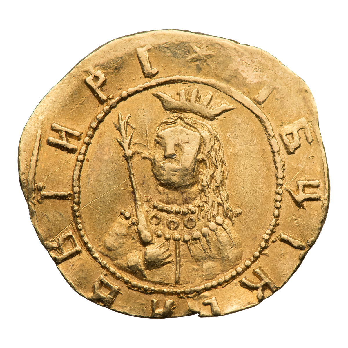    Царевна Софья на золотом в один угорский за Крымский поход 1687 г.Музей Международного нумизматического клуба