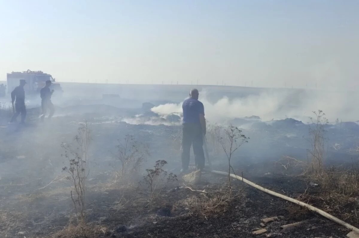    Под Феодосией локализовали ландшафтный пожар