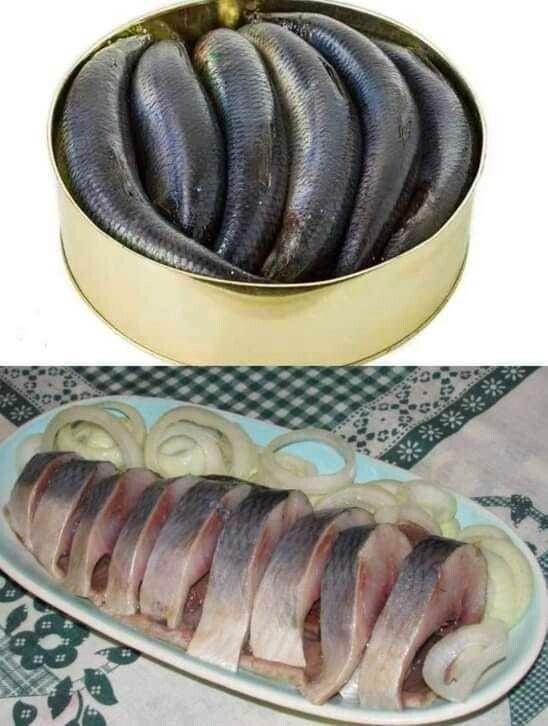 Домашняя сервировка " Сельдь атлетическая с репчатым луком "