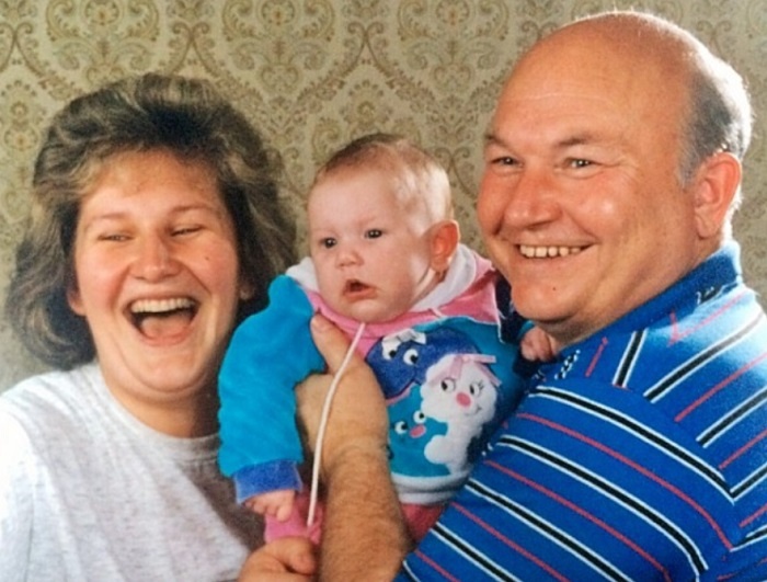 Юрий Лужков с женой и дочерью