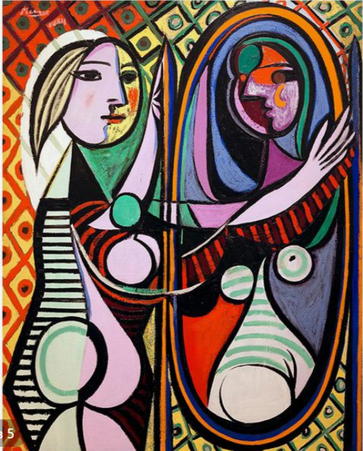 Девушка перед зеркалом - Пабло Пикассо. 1932. Холст, масло 162.3 x 130.2 см