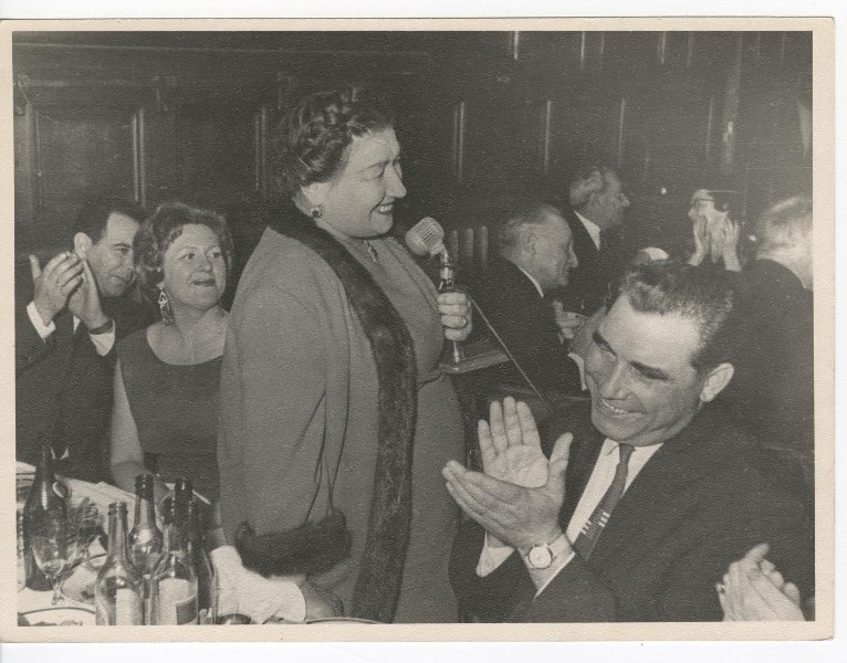 Празднование 70-летия Леонида Утесова в Центральном доме литераторов. Павел Маныч, март 1965 года, г. Москва, МАММ/МДФ. 