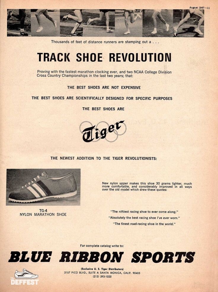 Один из первых постеров BLUE RIBBON SPORTS 