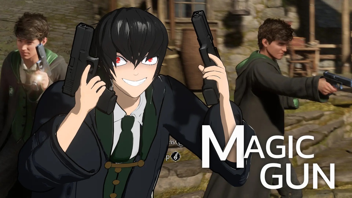 С модификацией Magic Gun для Hogwarts Legacy герою больше не нужна волшебная палочка