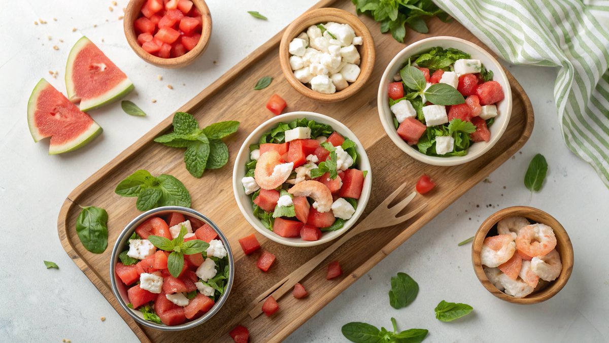 Арбуз в салате