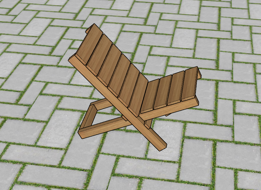 Общий вид разборного кресла