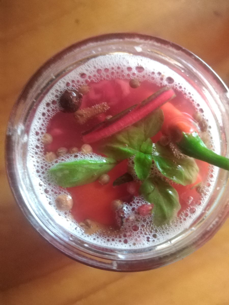 Процесс заквашивания мангольда. Фото на кухне