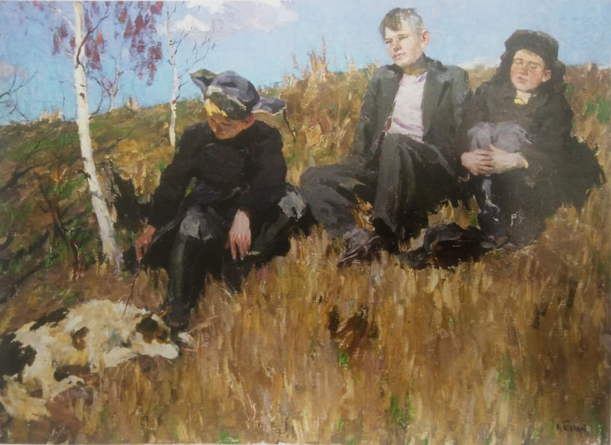 В.Токарев "Друзья" х.,м., 1964г.